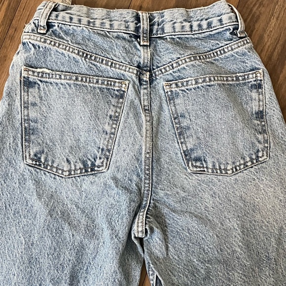 Zara Light Blue Distressed Leg Jeans - Picture 4 of 4